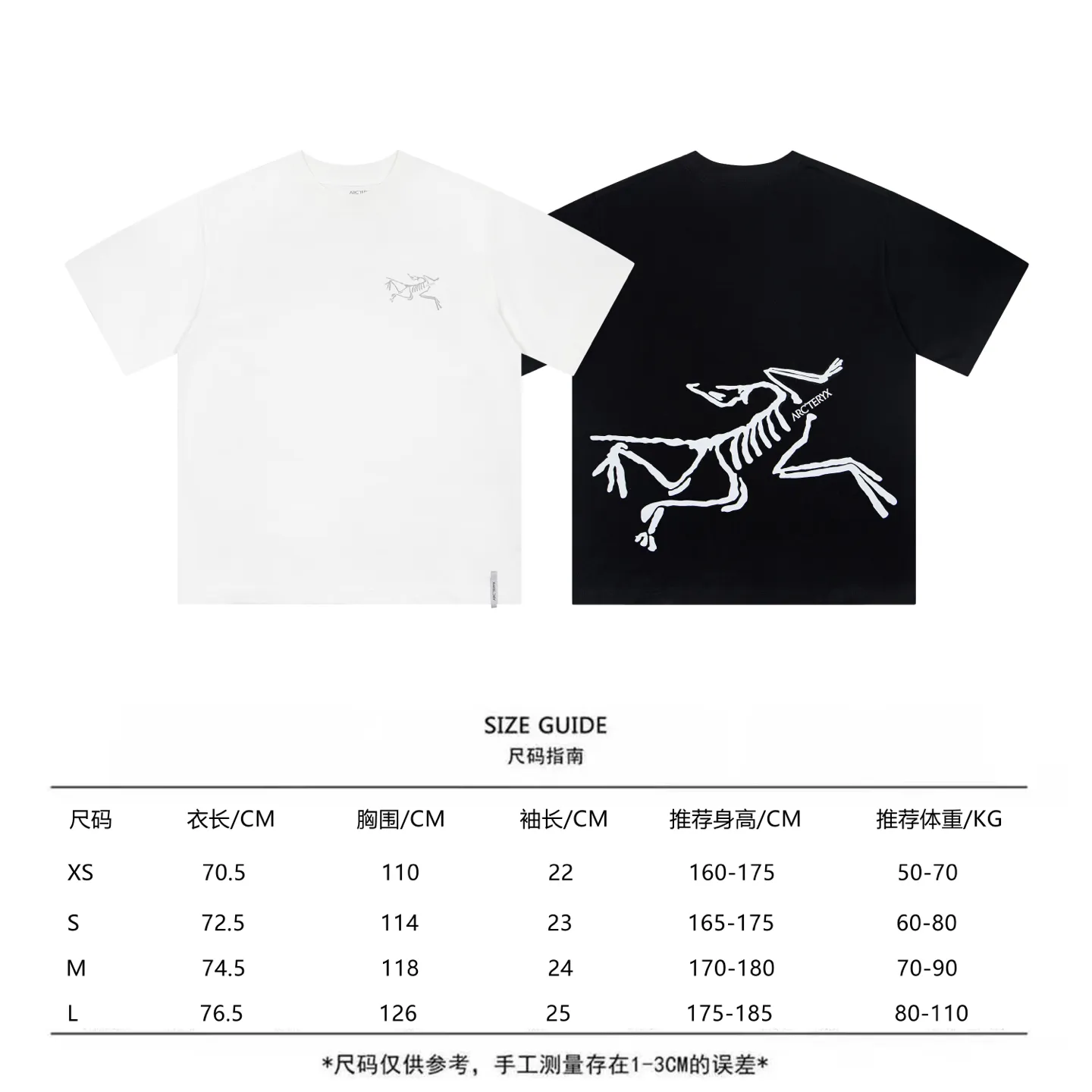 Arcteryx Cormac Series Logo LS T Same Style ✅ Size：XS S M L Black White